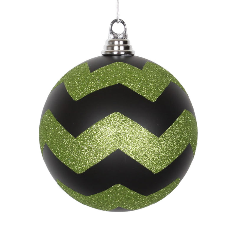 6" Matte-Glittery Chevron Ball (Various Color Options)