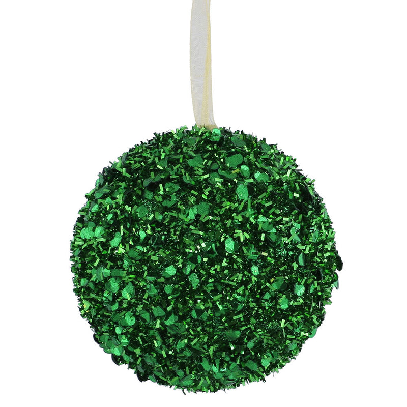 3" Sequin Glitter Ball Ornaments Set of 6 (Various Color Options)