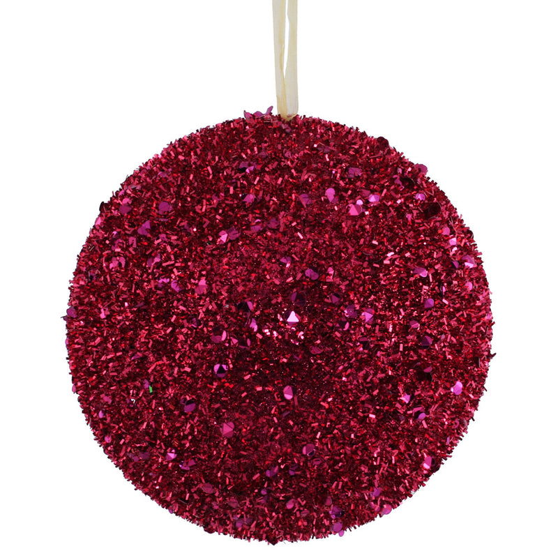 6" Sequin Glitter Ball Ornaments Set of 2