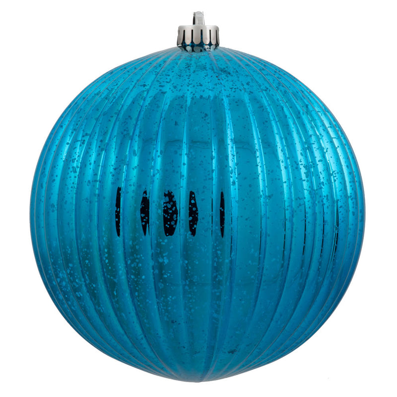 10" Mercury Finish Pumpkin Ball Ornament (Various Color Options)