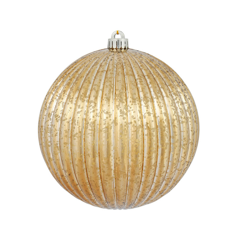 10" Mercury Finish Pumpkin Ball Ornament (Various Color Options)