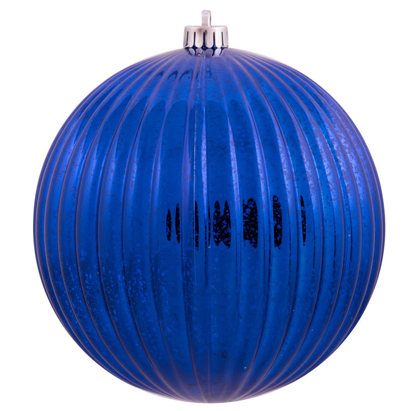 10" Mercury Finish Pumpkin Ball Ornament (Various Color Options)