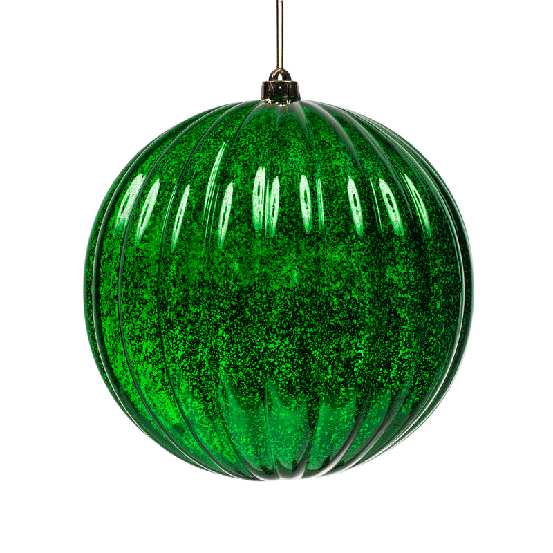 10" Mercury Finish Pumpkin Ball Ornament (Various Color Options)