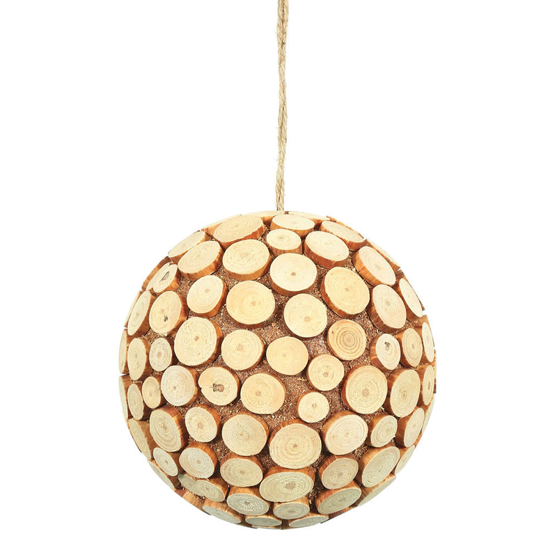 6" Pine Chip Ball Ornament