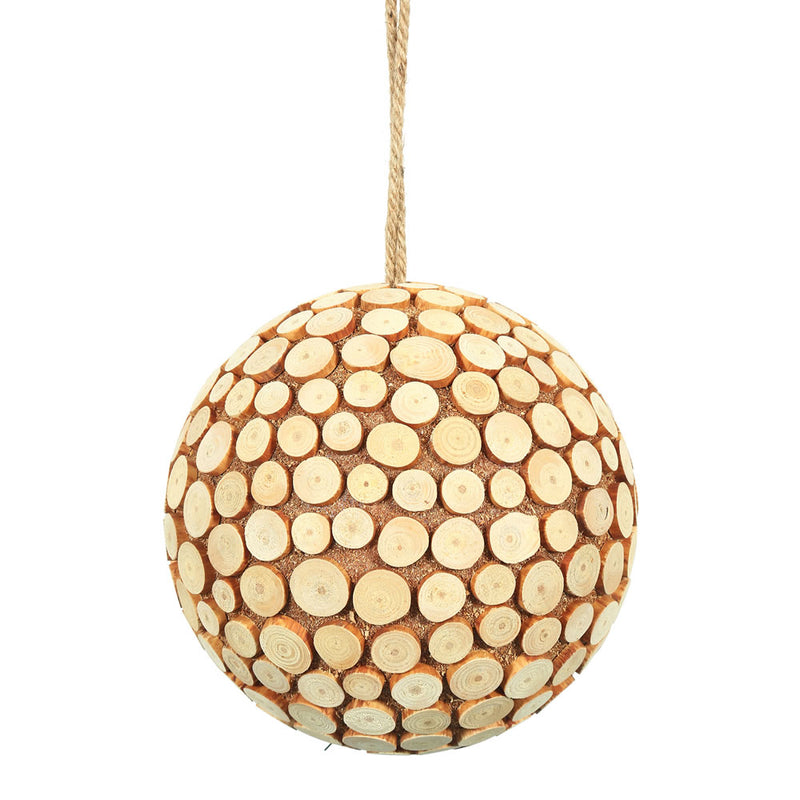 8" Pine Chip Ball Ornament