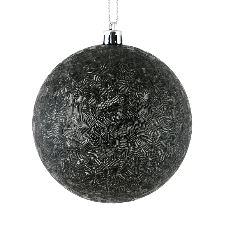 4" Brushed Ball Ornaments. Pack of 6 (Various Color Options)