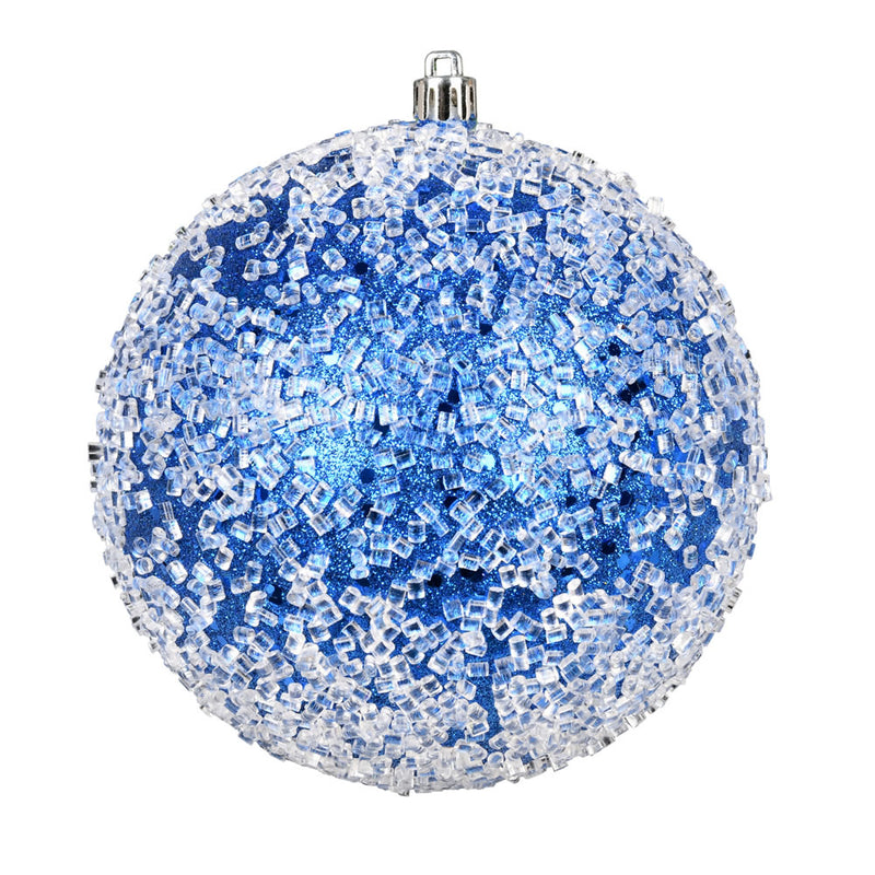 8" Glitter Hail Ball Ornament (Various Color Options)