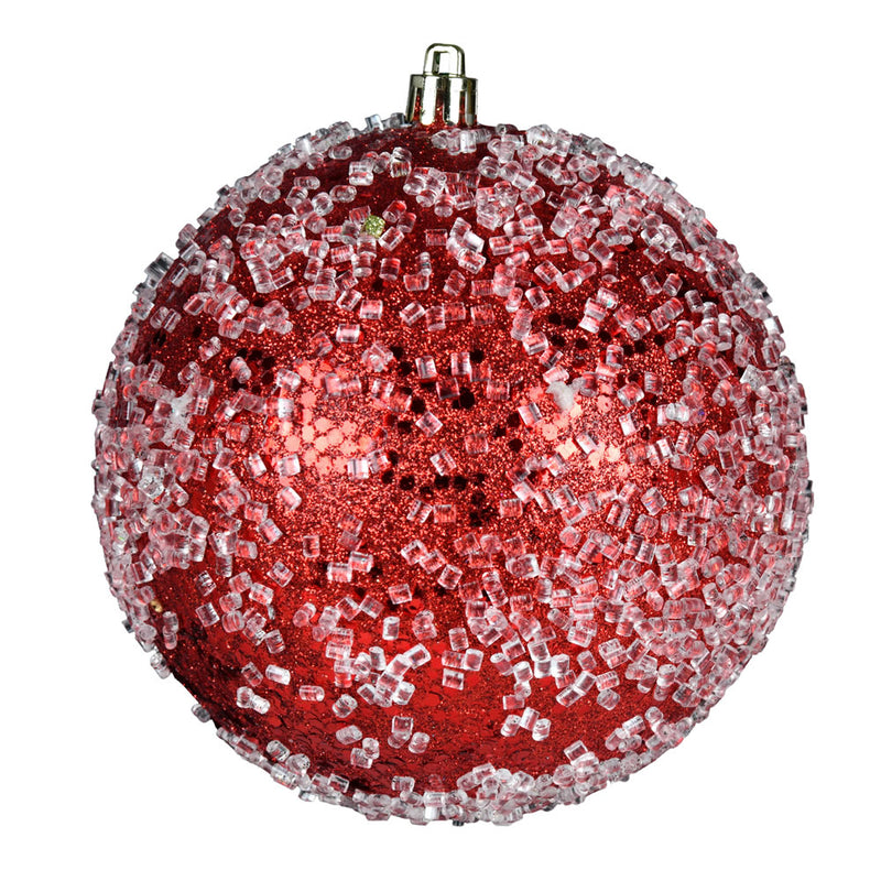 10" Glitter Hail Ball Ornament (Various Color Options)