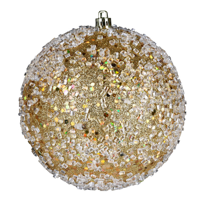 10" Glitter Hail Ball Ornament (Various Color Options)