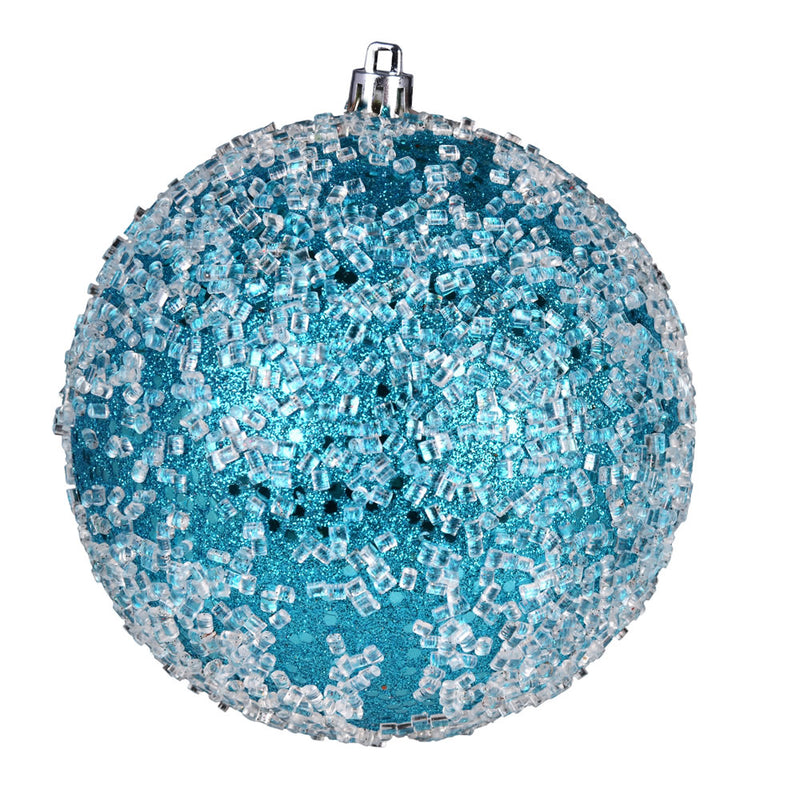 8" Glitter Hail Ball Ornament (Various Color Options)