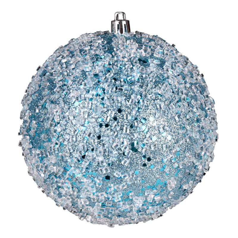 8" Glitter Hail Ball Ornament (Various Color Options)