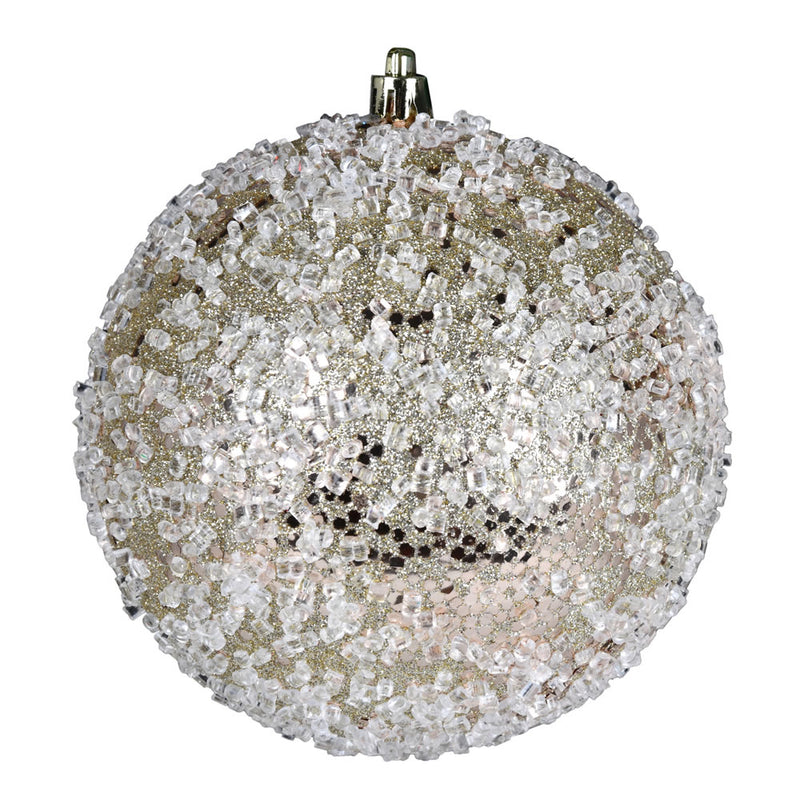 8" Glitter Hail Ball Ornament (Various Color Options)