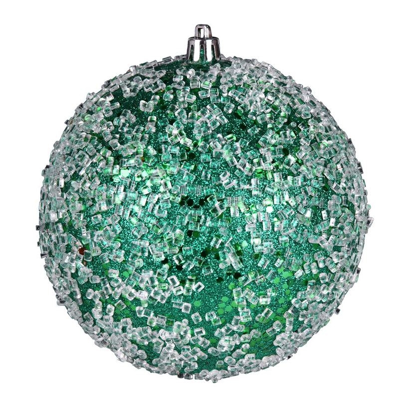 8" Glitter Hail Ball Ornament (Various Color Options)