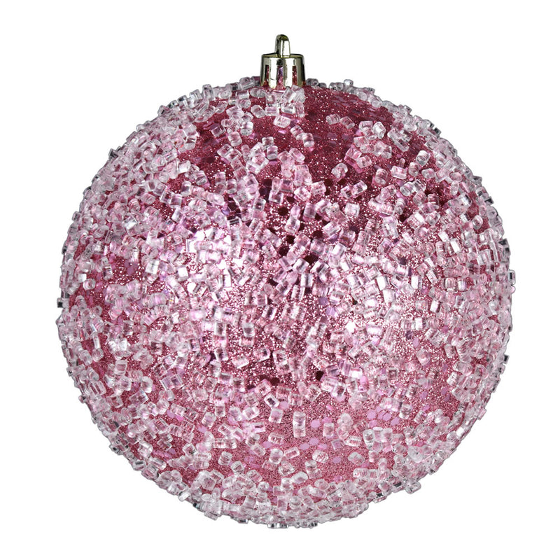 8" Glitter Hail Ball Ornament (Various Color Options)