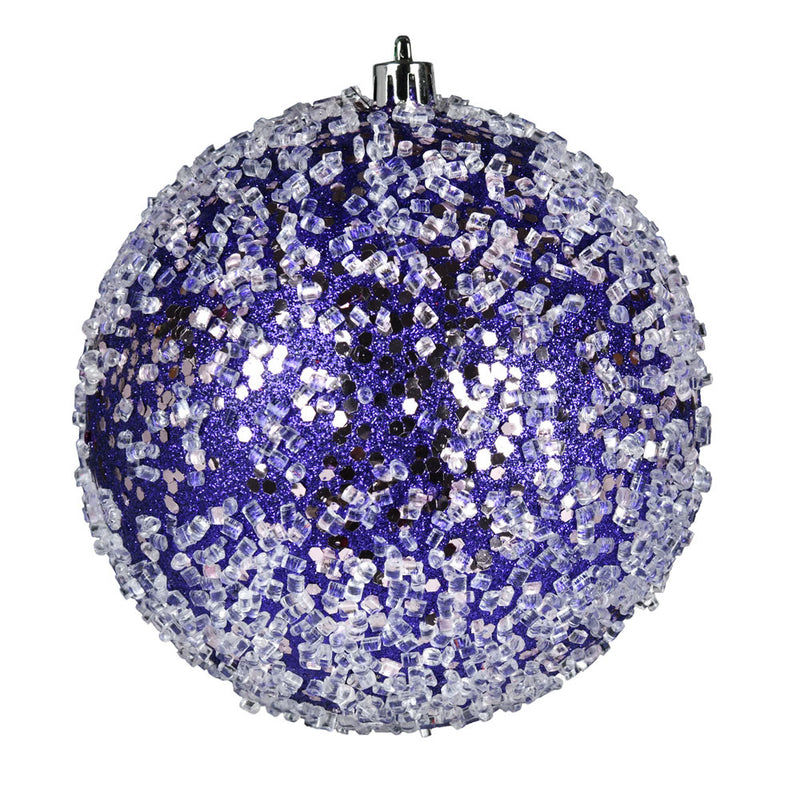 8" Glitter Hail Ball Ornament (Various Color Options)