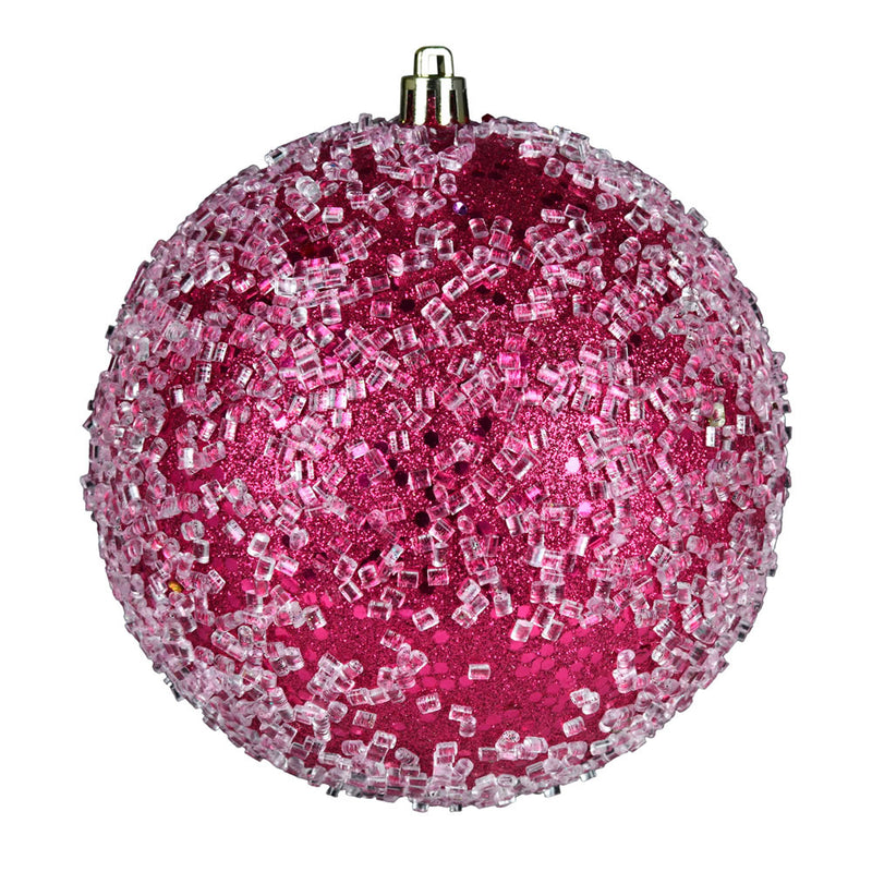 8" Glitter Hail Ball Ornament (Various Color Options)