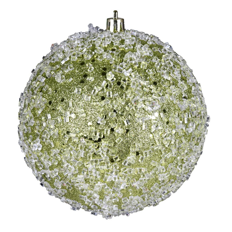 8" Glitter Hail Ball Ornament (Various Color Options)