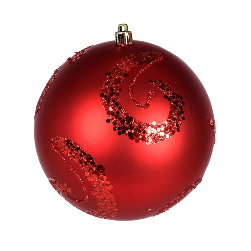 4.75" Matte Sequin Ornaments. Pack of 4 (Various Color Options)