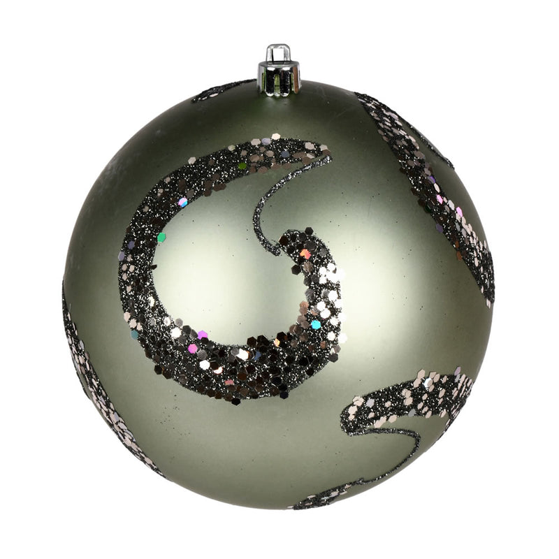 4.75" Matte Sequin Ornaments. Pack of 4 (Various Color Options)