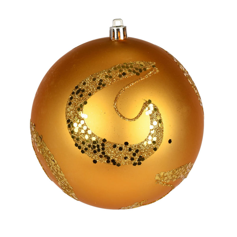 4.75" Matte Sequin Ornaments. Pack of 4 (Various Color Options)