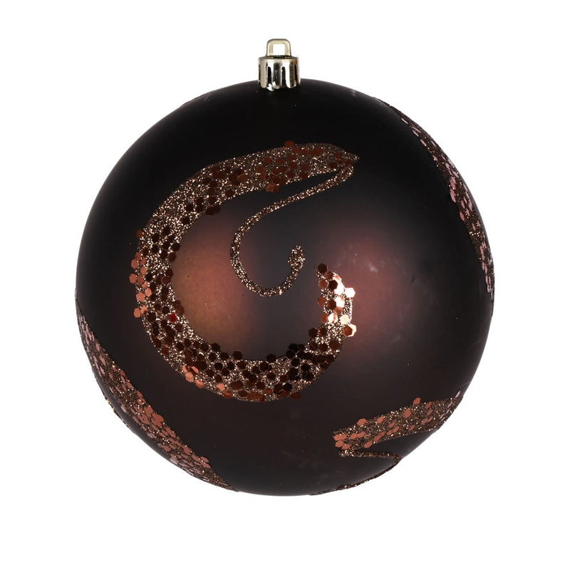 4.75" Matte Sequin Ornaments. Pack of 4 (Various Color Options)