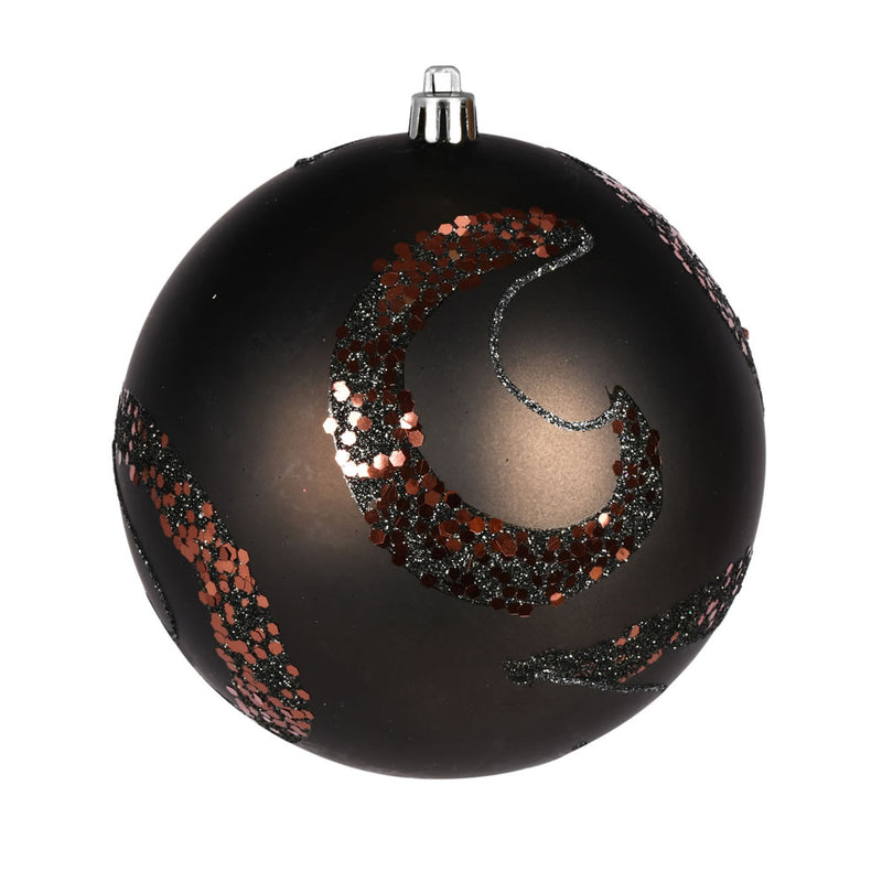 4.75" Matte Sequin Ornaments. Pack of 4 (Various Color Options)