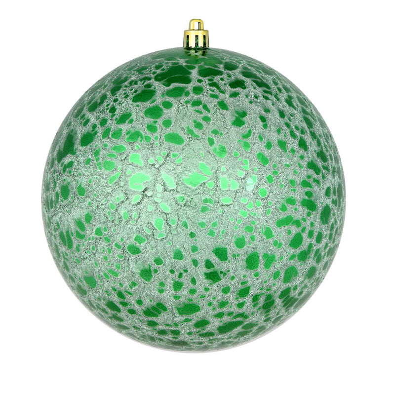 3" Crackle Ball Ornaments. Pack of 12 (Various Color Options)