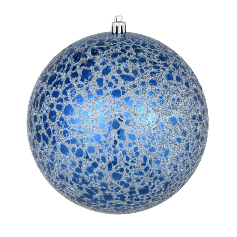 6" Crackle Ball Ornaments. Pack of 4 (Various Color Options)