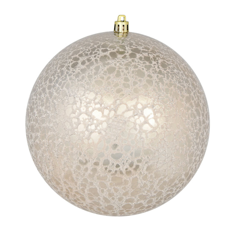 3" Crackle Ball Ornaments. Pack of 12 (Various Color Options)