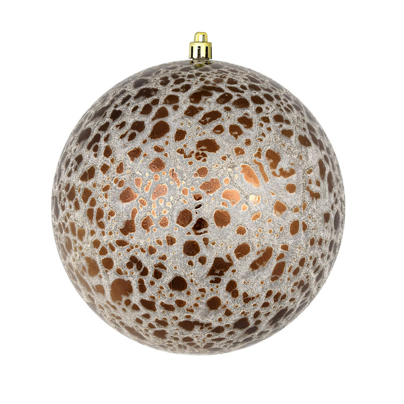 6" Crackle Ball Ornaments. Pack of 4 (Various Color Options)