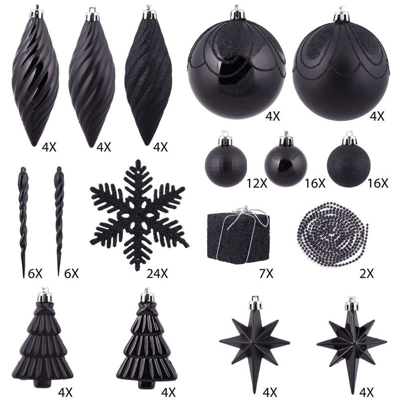 125 Piece Ornament Set (Various Color Options)