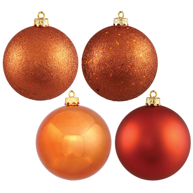 2.4" Burnish Orange Ball Ornaments. Pack of 24