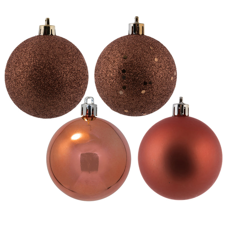 2.4" Coral Ball Ornaments. Assorted Pack of 24