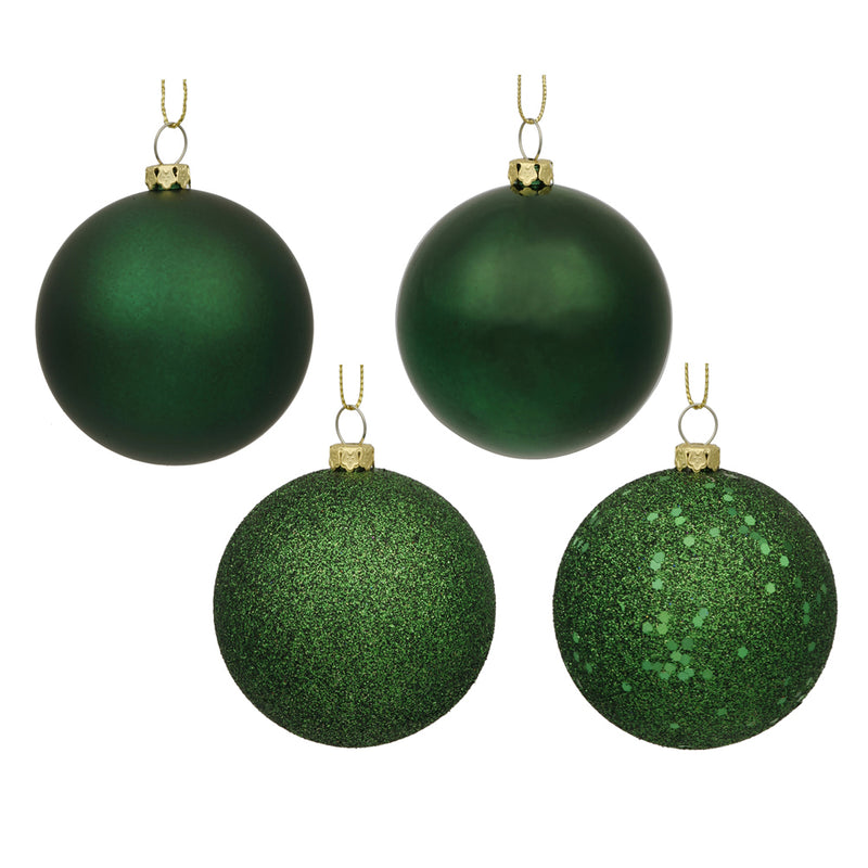 2.4" Emerald Ball Ornaments. Pack of 24