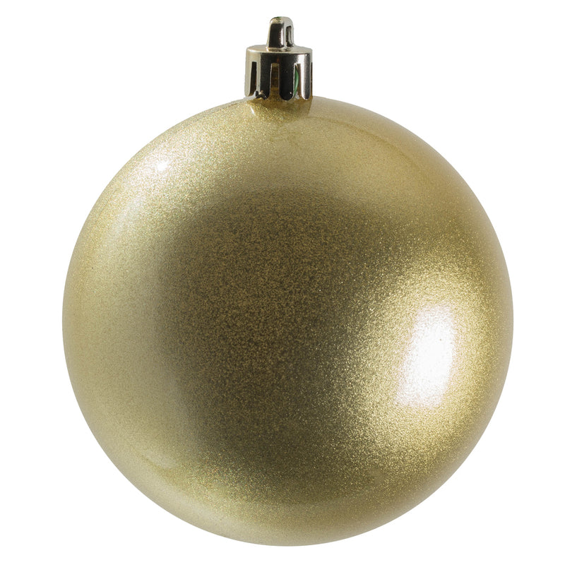 3" Champagne Ball Ornament. Pack of 12