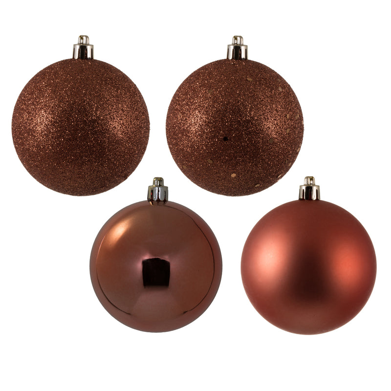 3" Coral Ball Ornament. 4-Finish Assorted Pack of 16