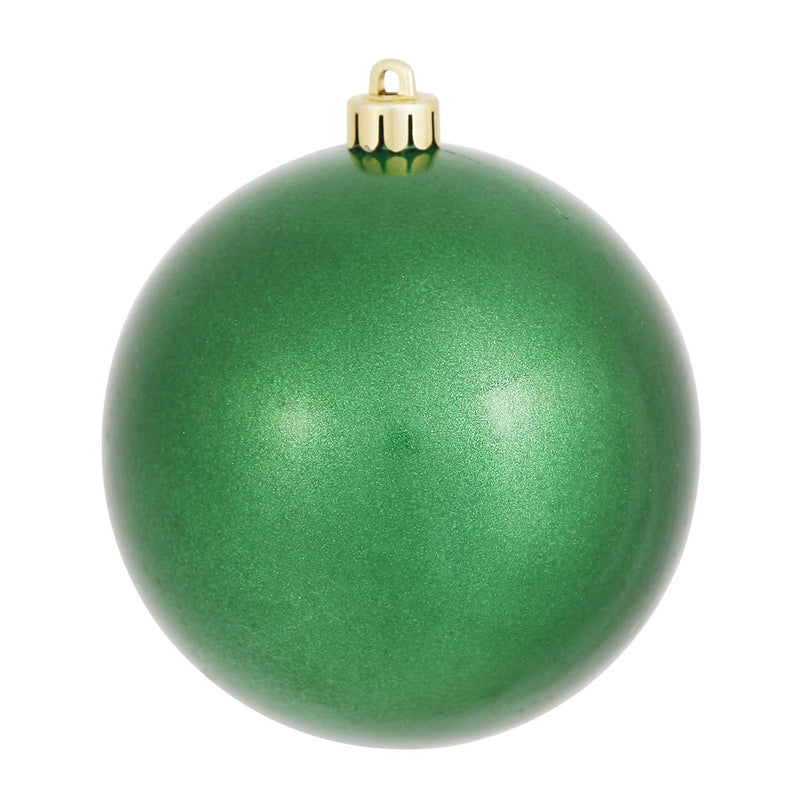 4" Green Ball Ornament. Pack of 6