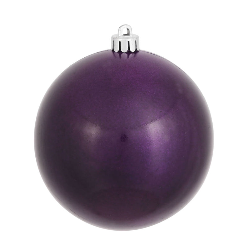 6" Plum Ball UV Drilled Pack of 4