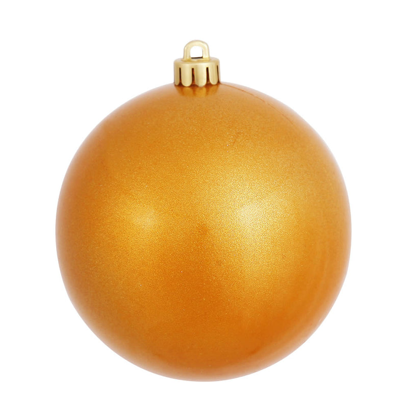 4" Antique Gold Pearl Finish Ball Ornament