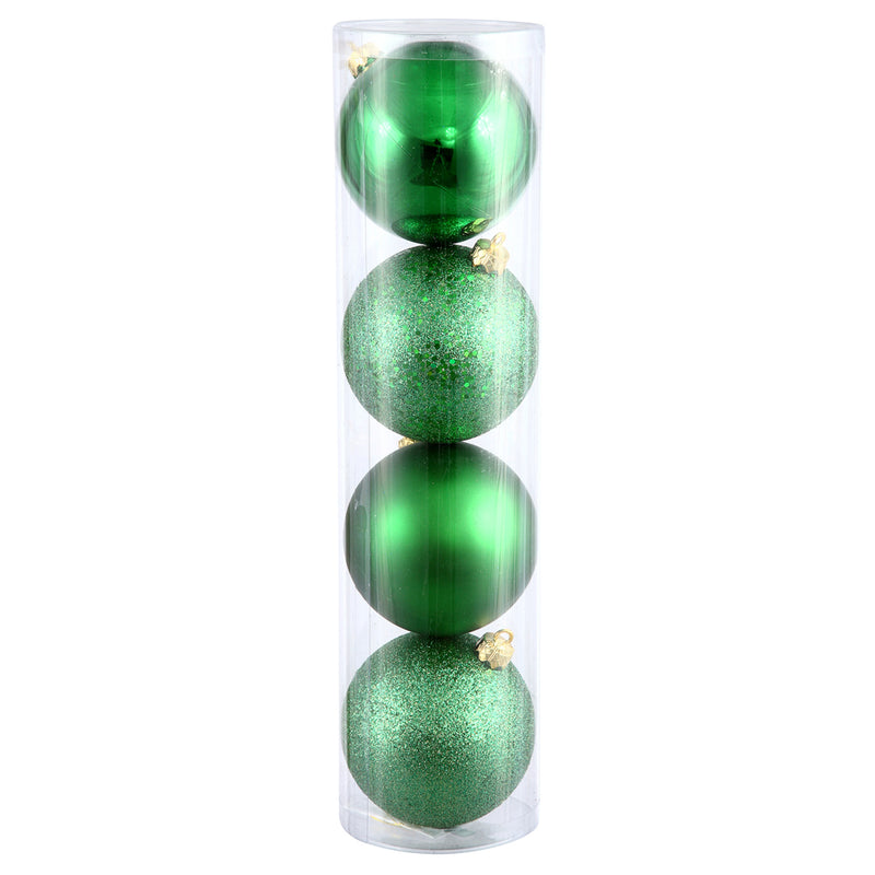 4.75" Green Ball Assortment Pack of 4