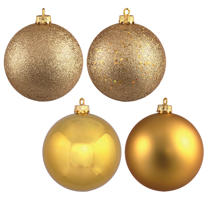 4.75" Gold Ball Assortment Pack of 4