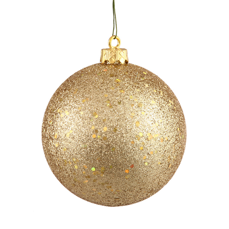 4" Gold Ball Ornament. Pack of 6