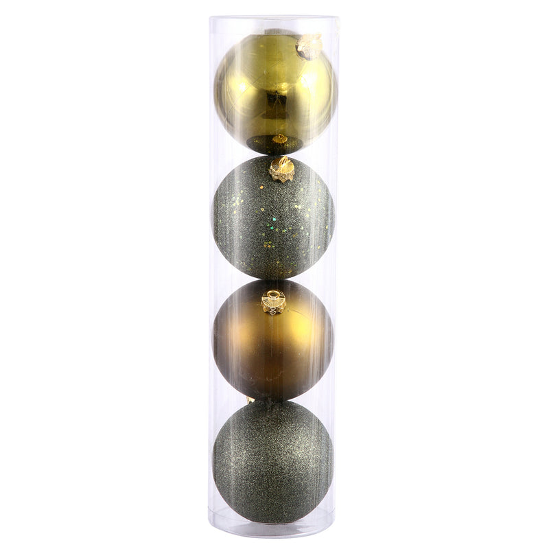 4.75" Olive Ball Assortment Pack of 4