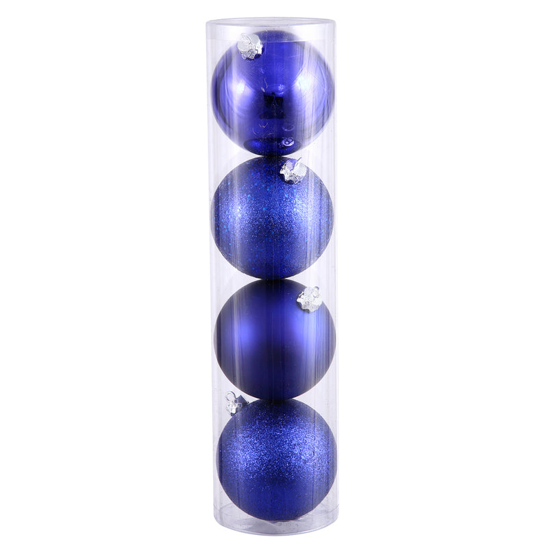 2.4" Cobalt Blue Ball Ornaments. Pack of 24