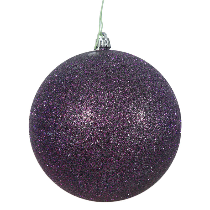 3" Plum Ball Ornament. Pack of 12