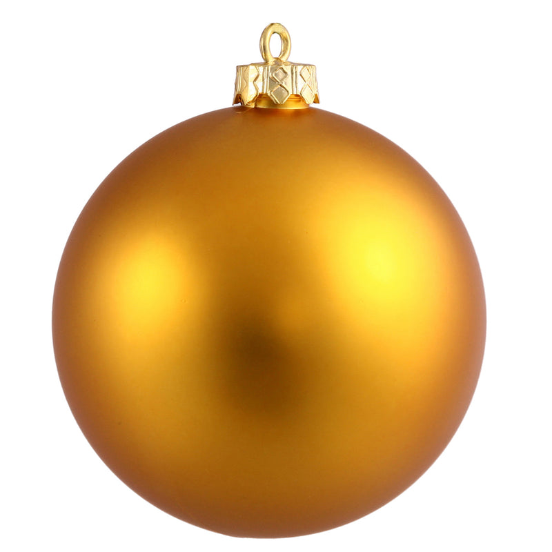 4" Antique Gold Ball Ornament. Pack of 6