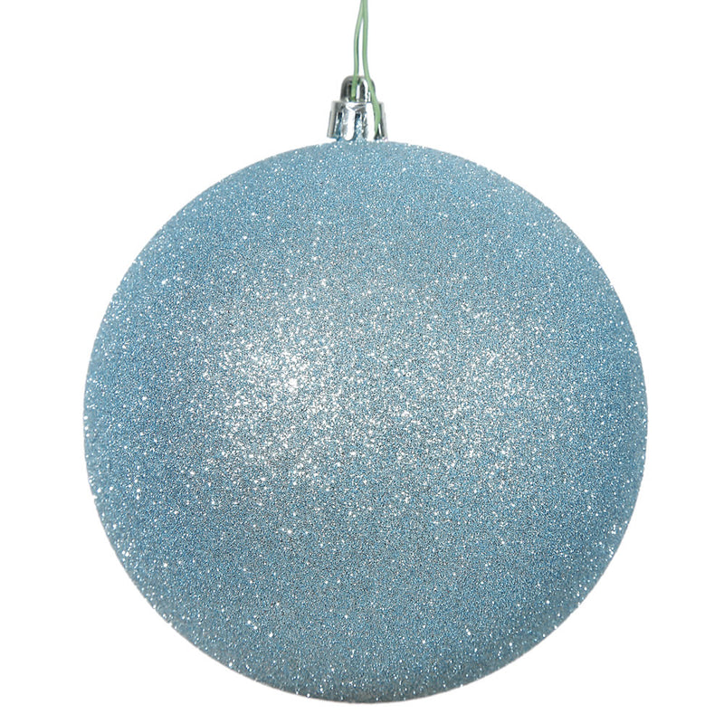 3" Baby Blue Ball Ornament. Pack of 12