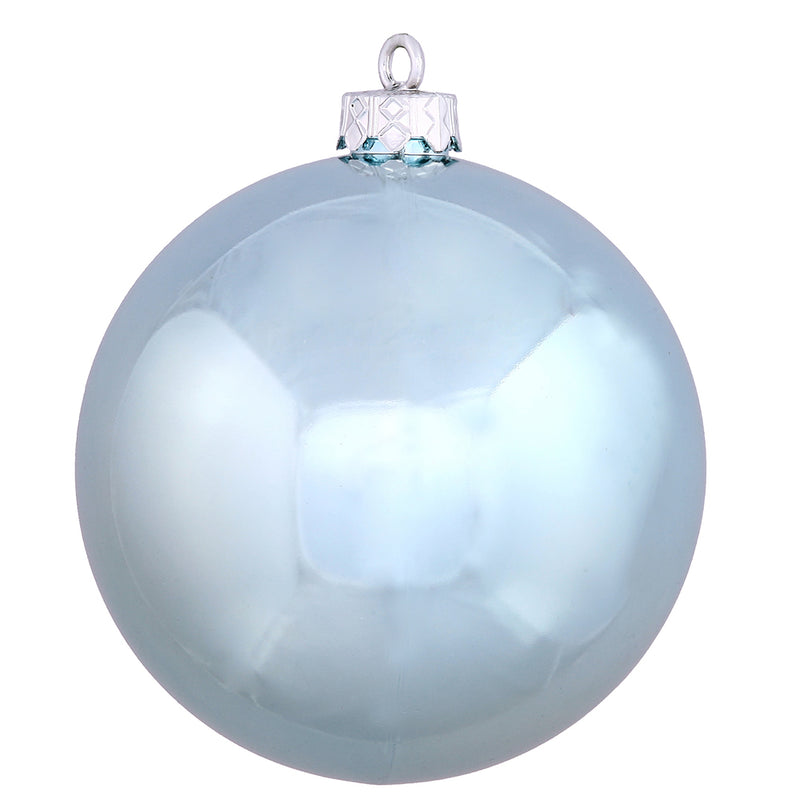 4" Baby Blue Ball Ornament. Pack of 6