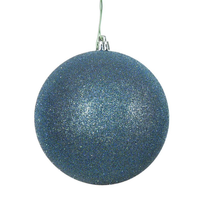 3" Sea Blue Ball Ornament. Pack of 12