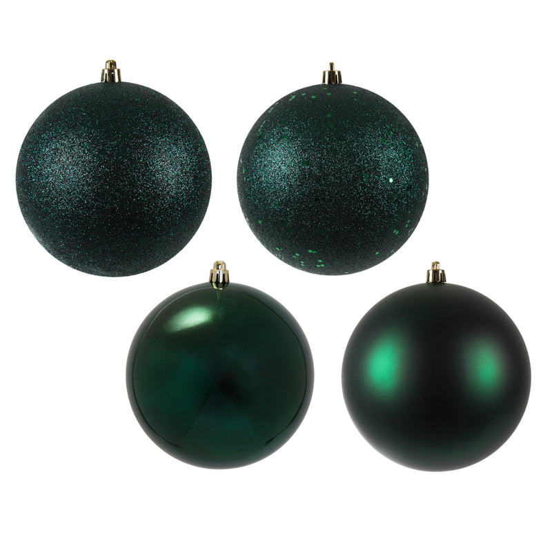 4.75" Midnight Green Ball Assortment Pack of 4